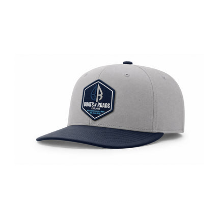BnR Shield Snapback — Gray / Navy